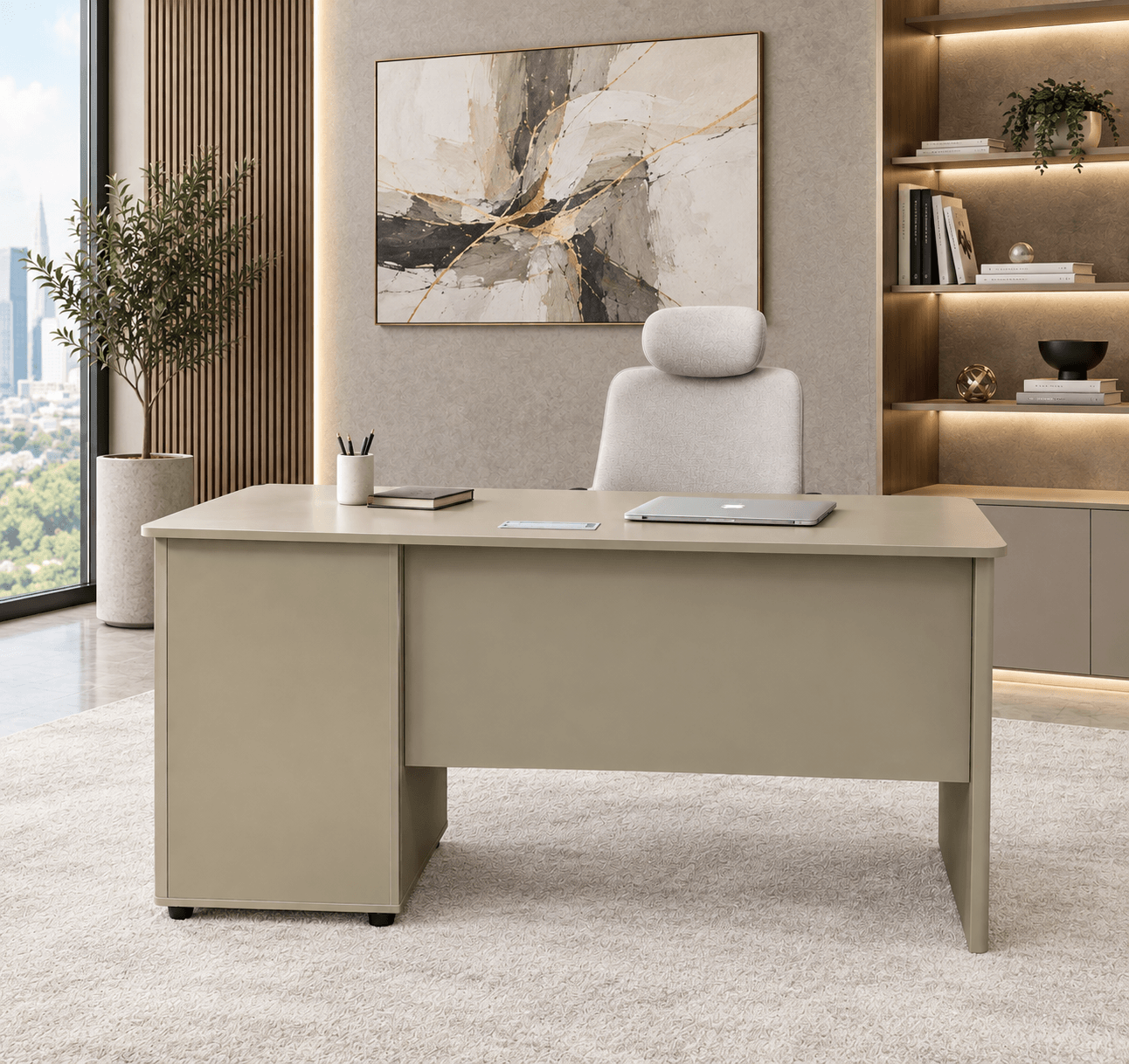 Fina Office Desk with Storage