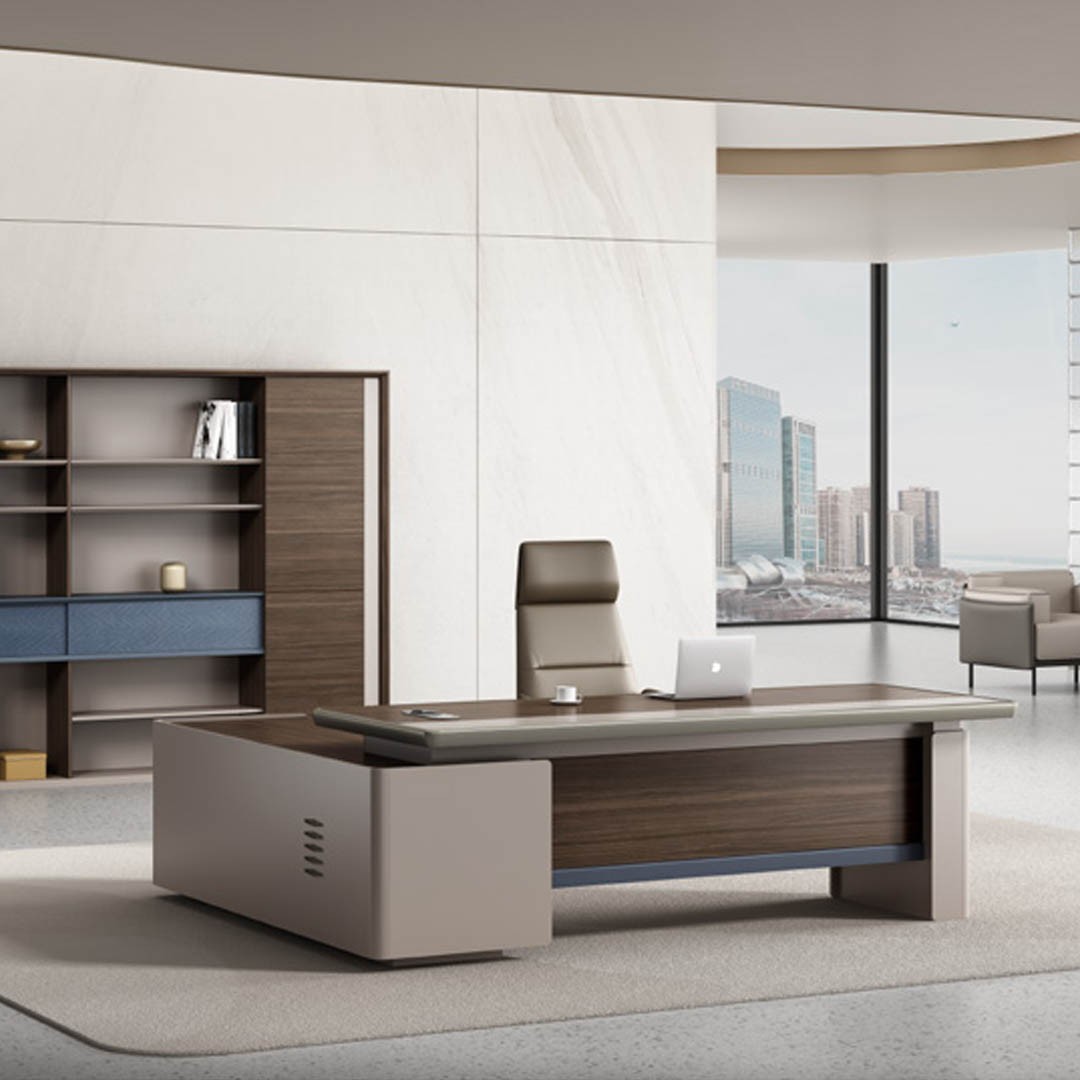 Siboon Series Ace Luxury L-Shape Executive Office Desk: Ultimate Style ...