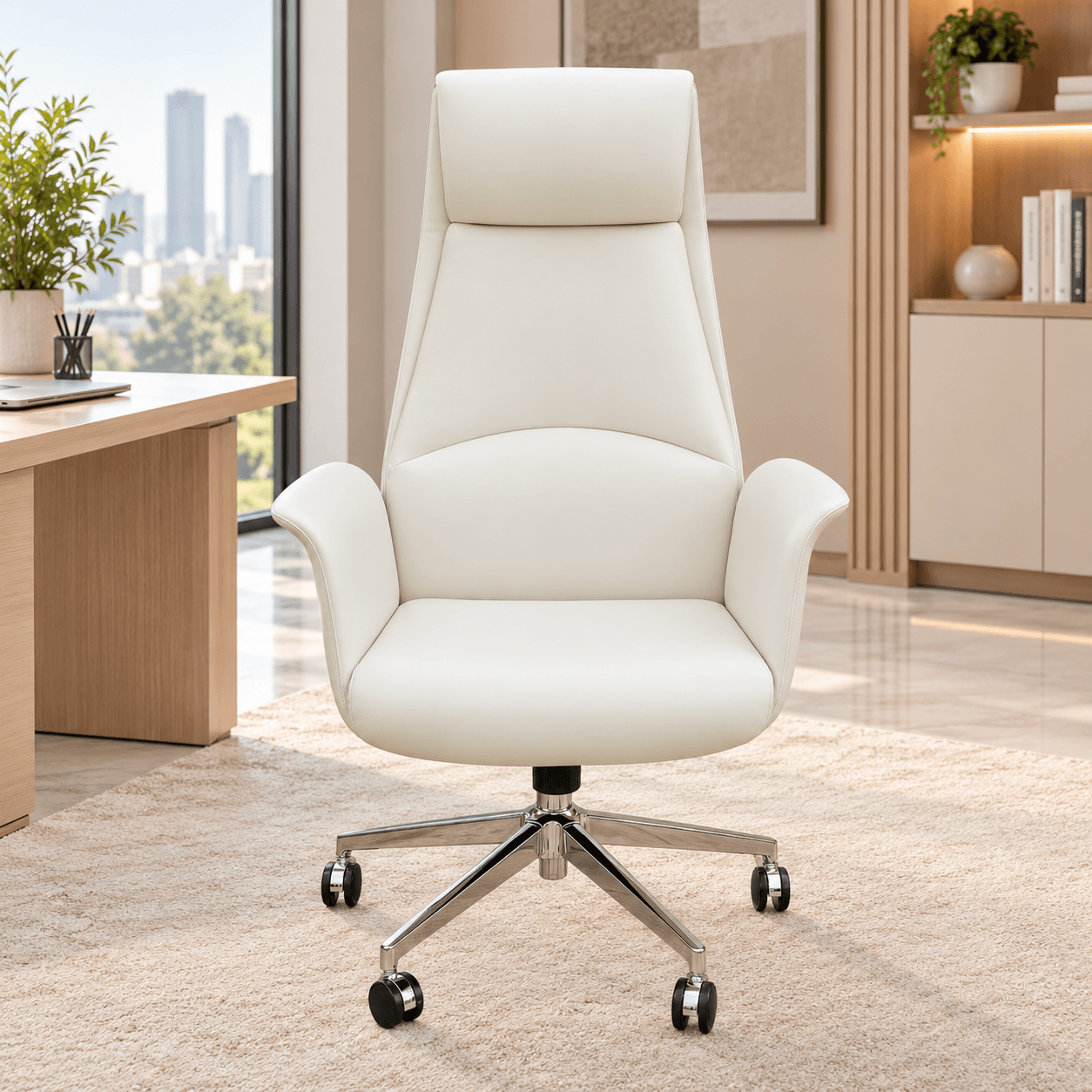 Bambi Modern Executive Office Chair, White