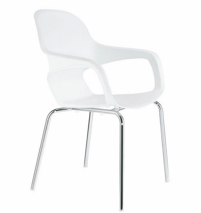 White deals chrome chair