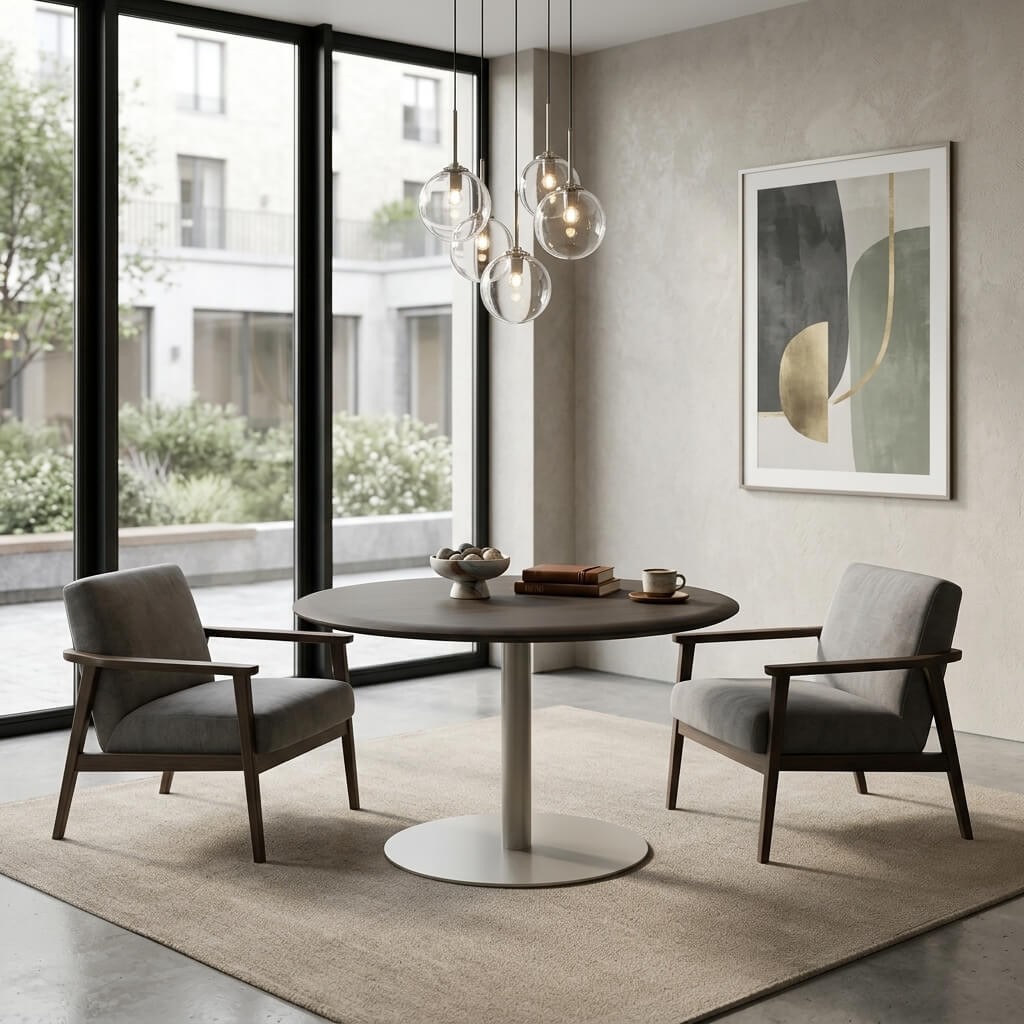 Amid Round Meeting Table