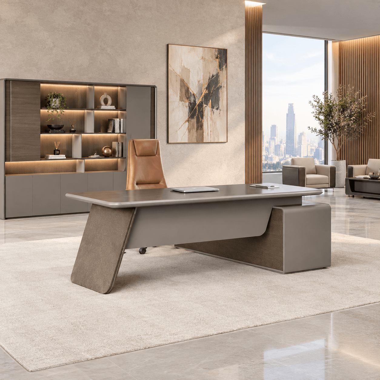 Hazen Executive Desk Modern Director Table