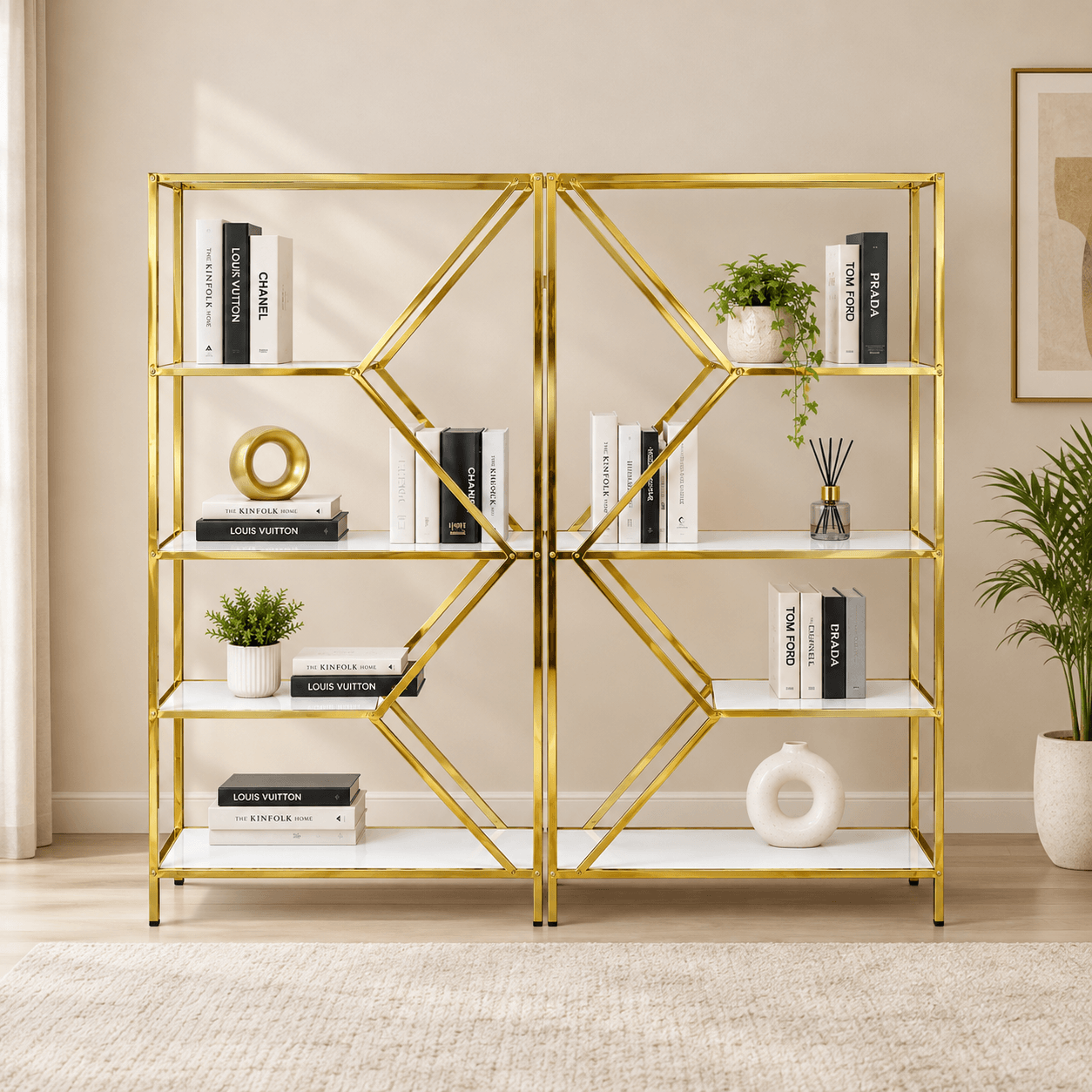 Kevend Luxury Gold Metal Display Shelf