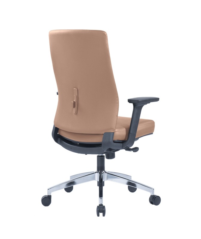 Brown leather deals executive office chair