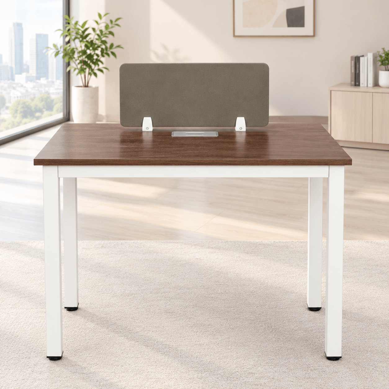 Skurp Compact Office Workstation Desk with Divider