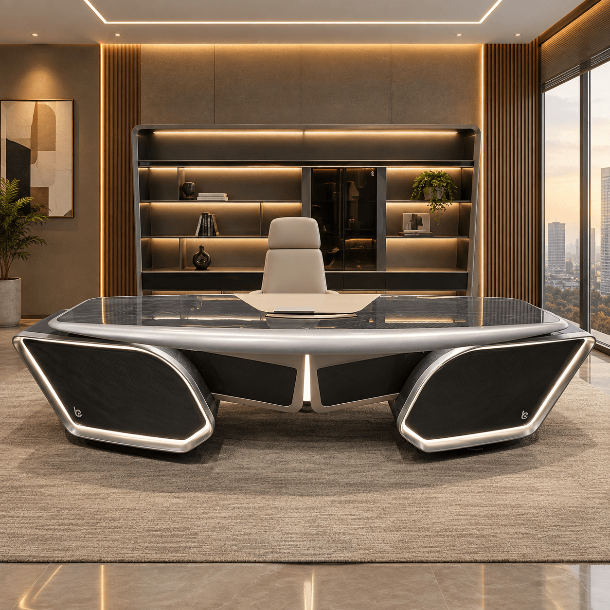 Arfi Executive Desk Luxury High End Aircraft Modeling CEO Table