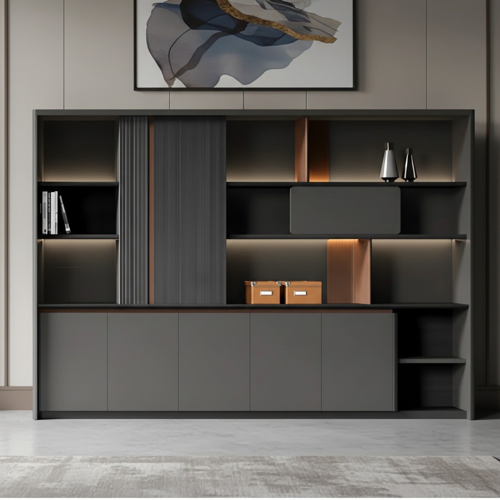 Ziyo Series Executive Office Storage Cabinet (Grey)