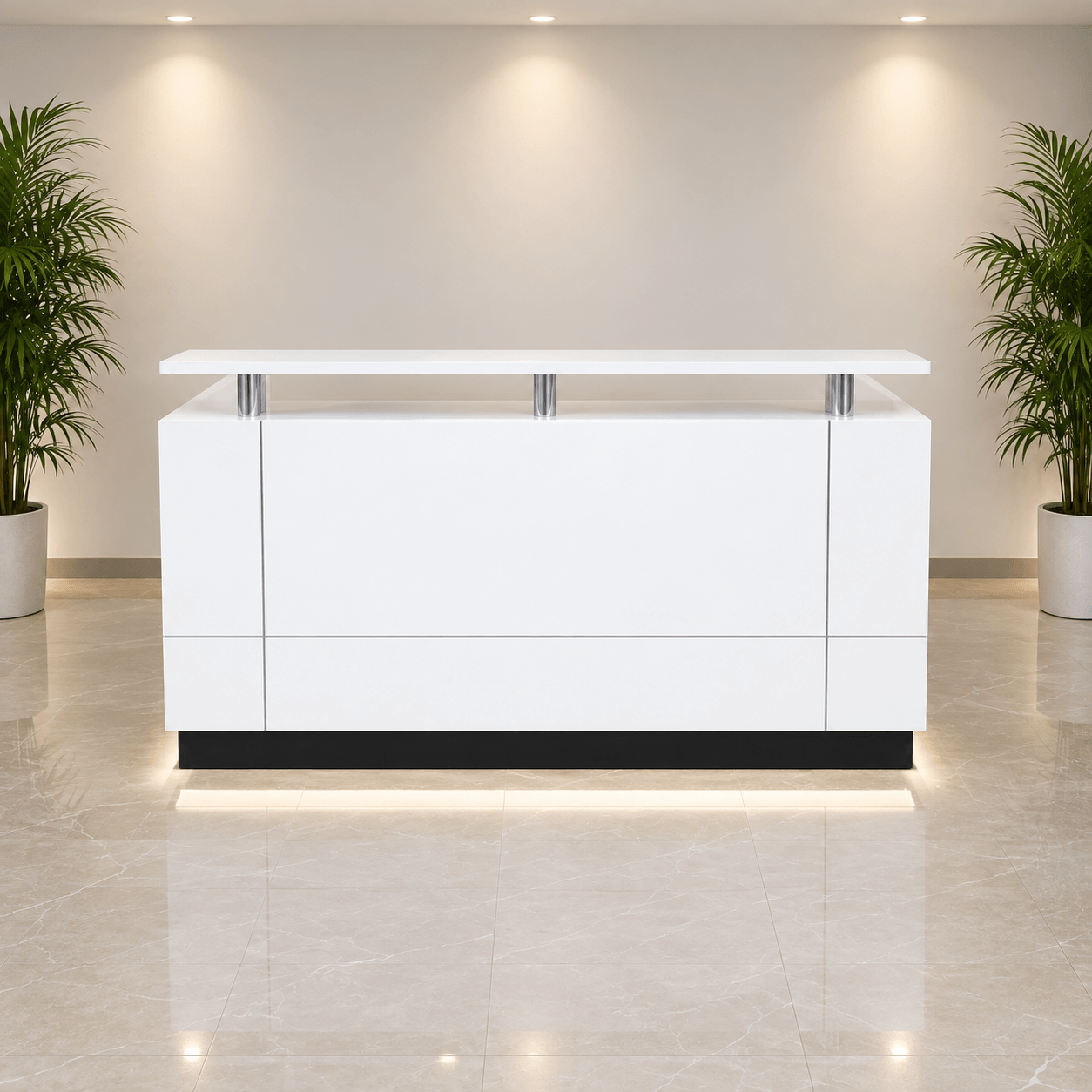 Jinaw White Reception Desk