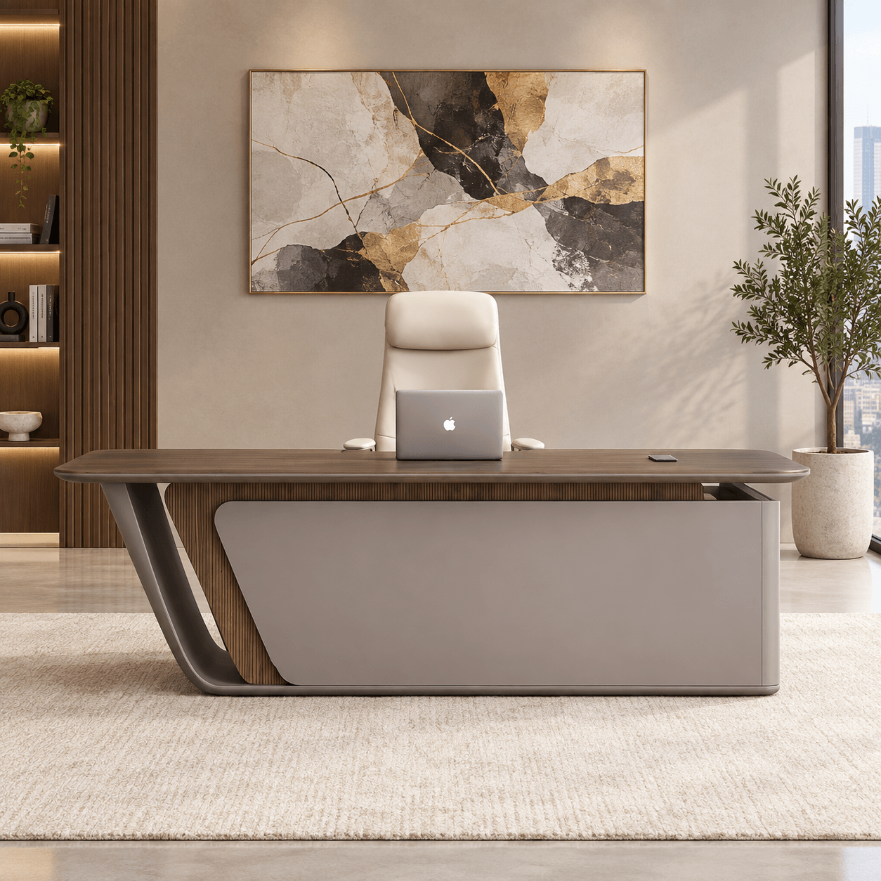 Squenze Modern Executive Office Desk