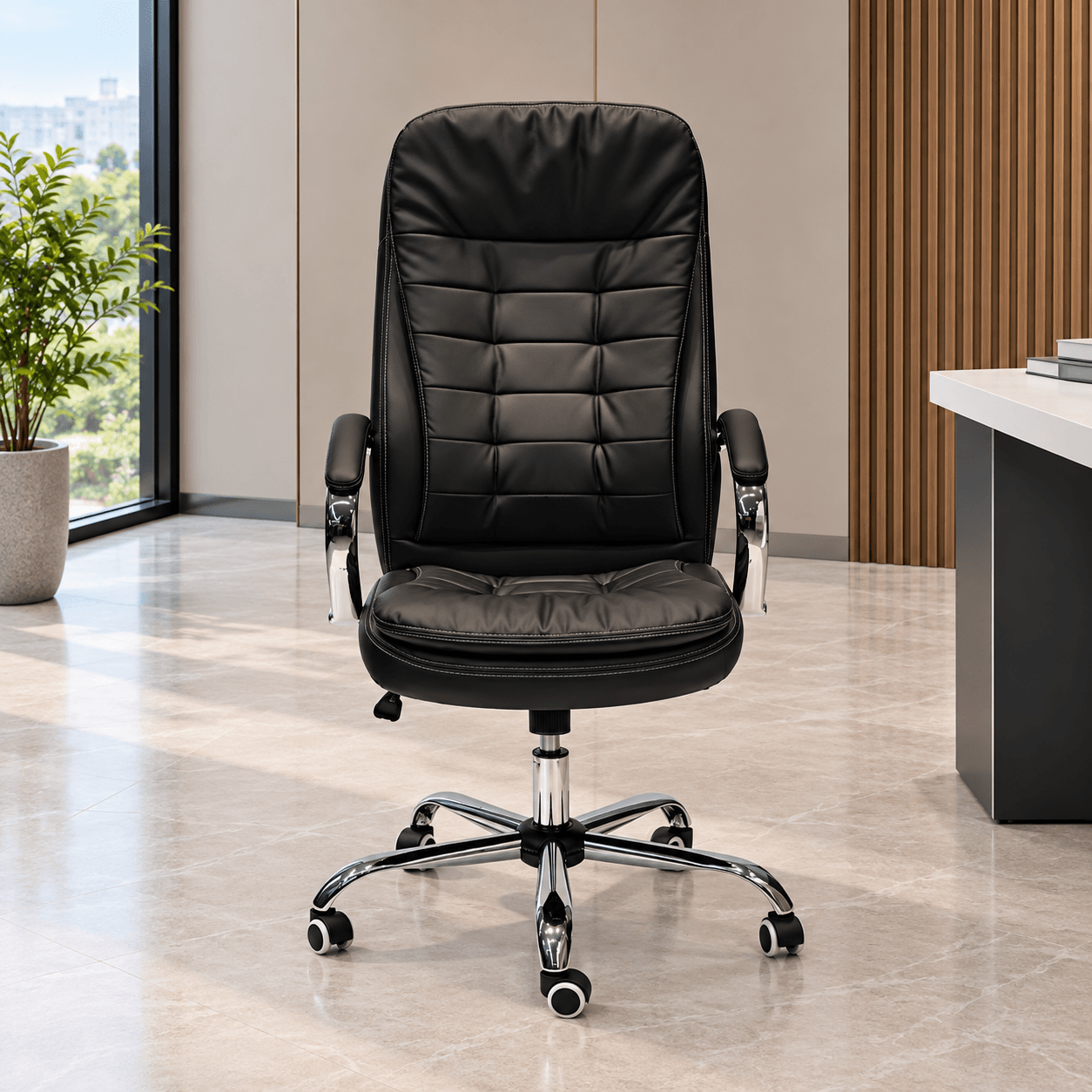 Humb High Back PU Leather Chair