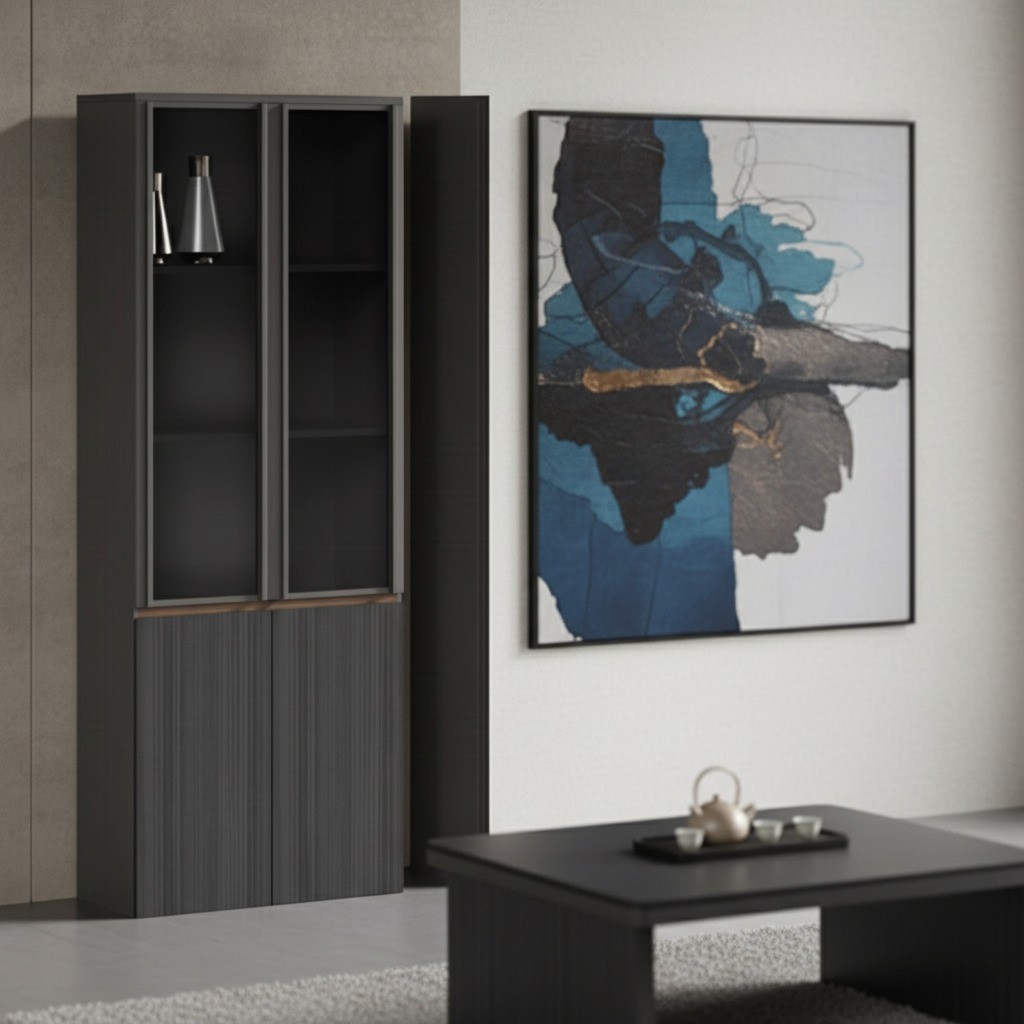 Ziyo Series 2 Door Office Cabinet (Grey)