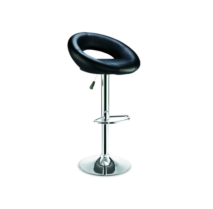 Bossy Trendy Stool Black with Chrome Base